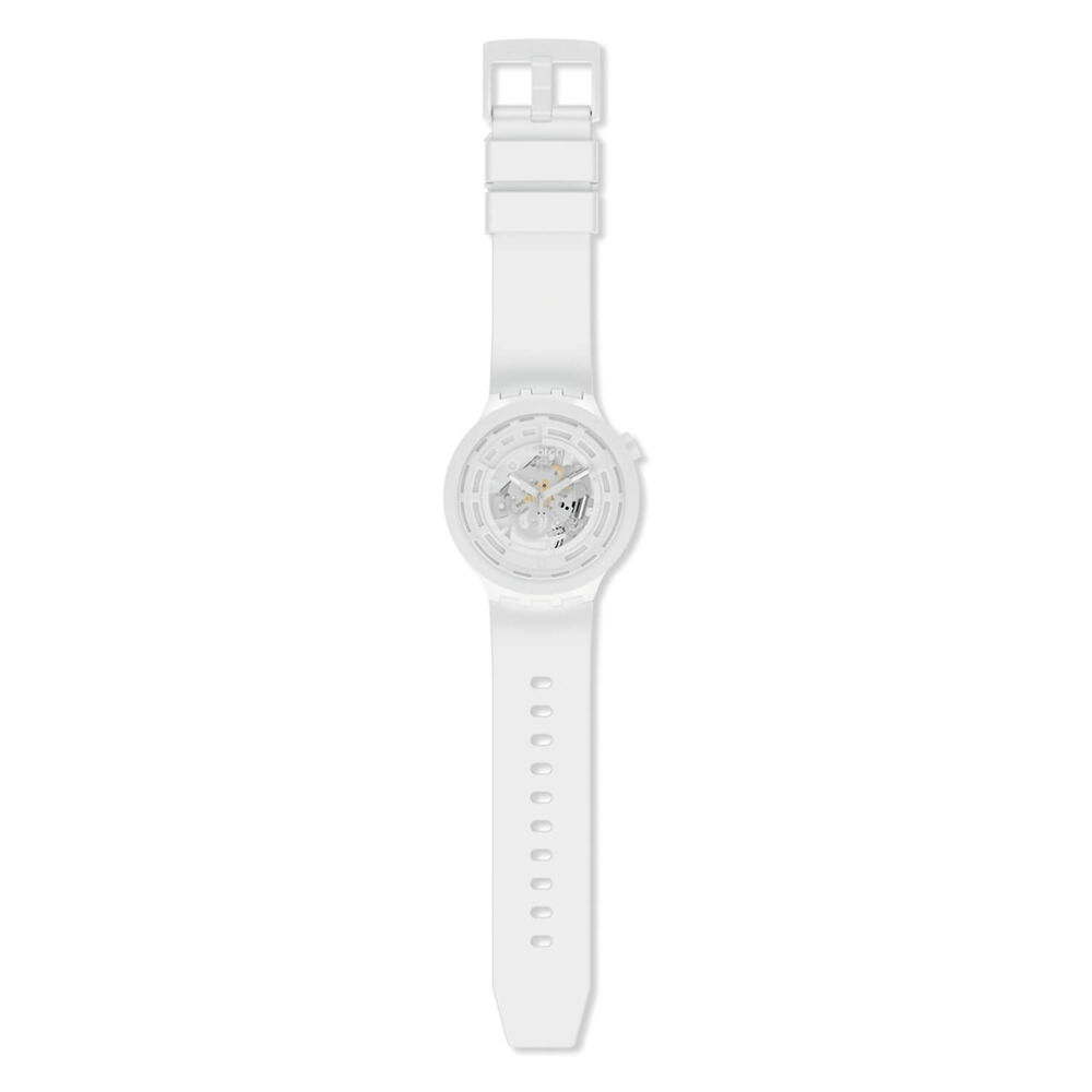 Swatch Big Bold Bioceramic C-White Strap Watch image number 1