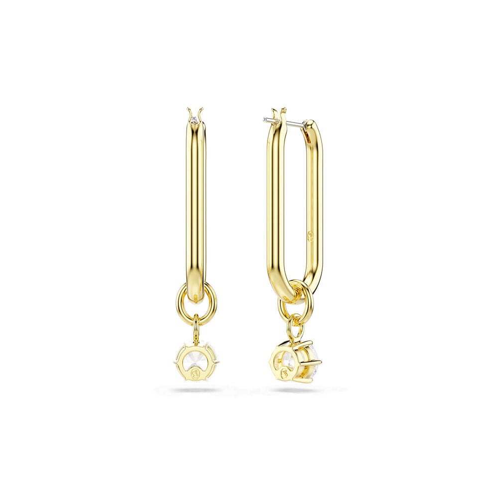 Swarovski Constella Crystals & Cubic Zirconia 18ct Yellow Gold Finished Drop Earrings