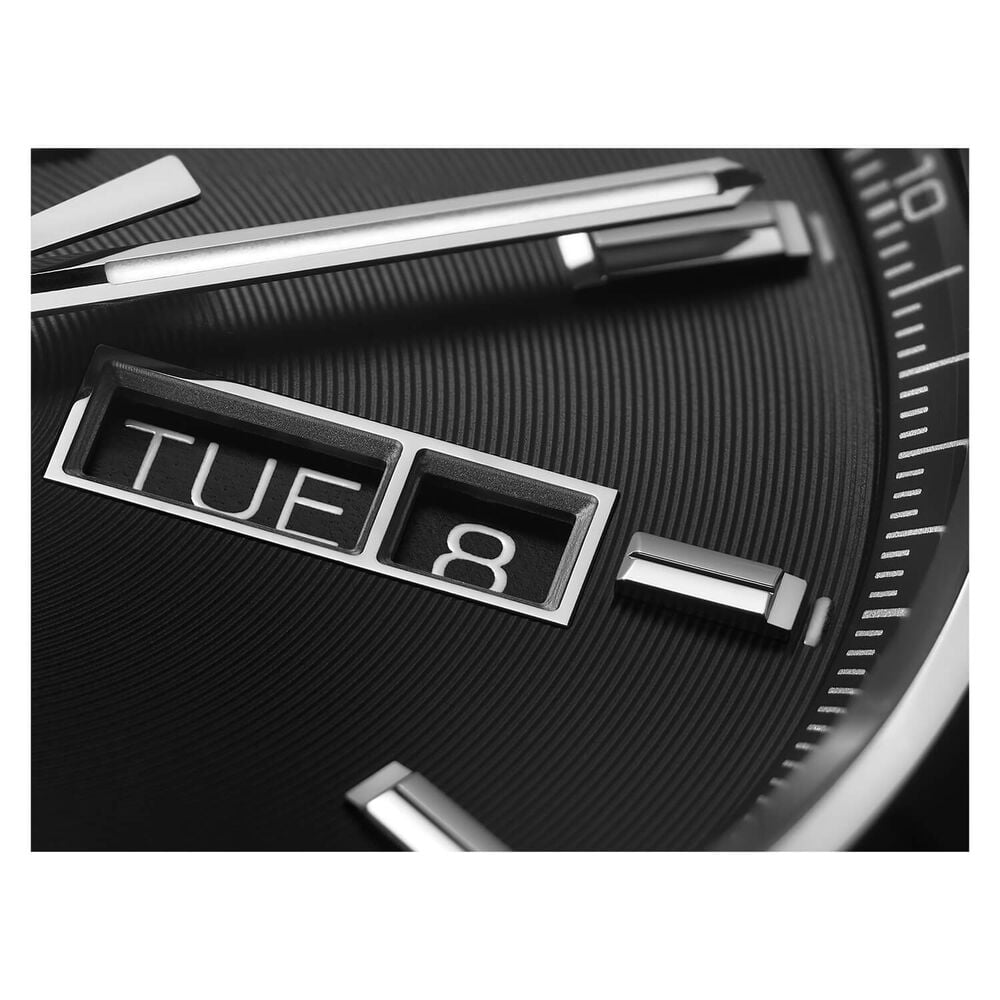TAG Heuer Carrera 41mm Day & Date Black Dial Steel Case Bracelet Watch image number 5