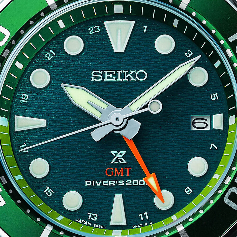 Seiko Prospex Seascape 'SUMO' Solar GMT Diver 45mm Green Dial Watch image number 1