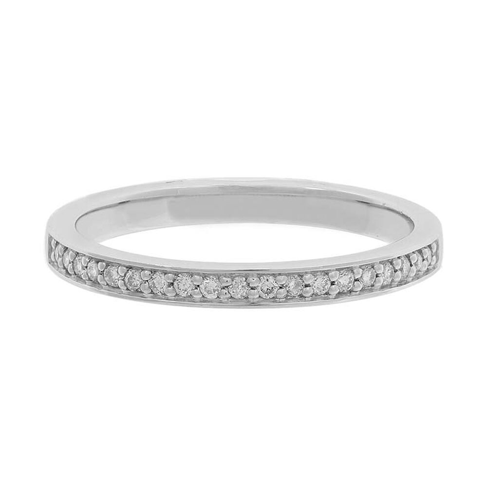 Ladies' Platinum 0.15 Carat Diamond 2.5mm Wedding Ring image number 2