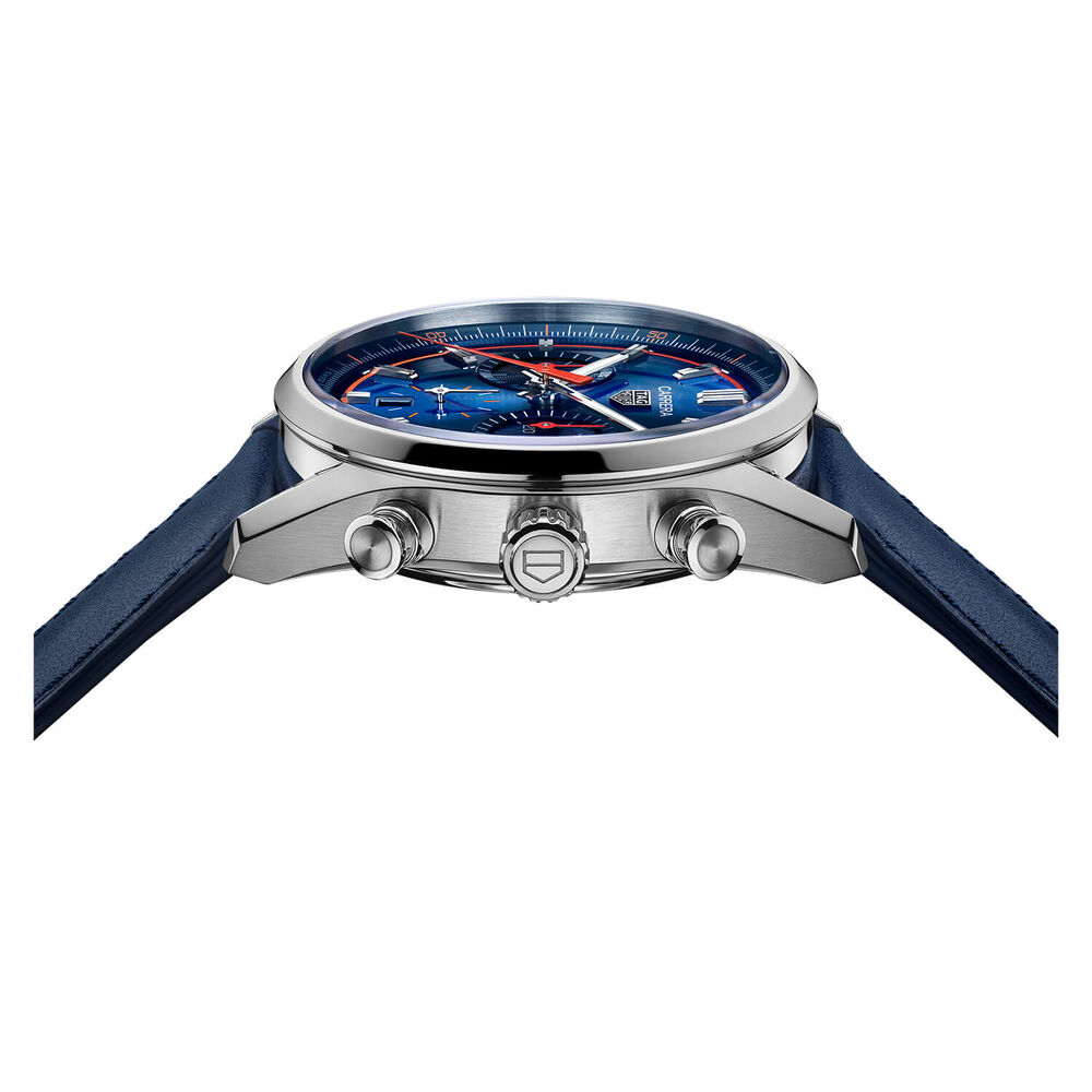 TAG Heuer Carrera 42mm Blue Dial & Strap Red Detail Watch image number 3