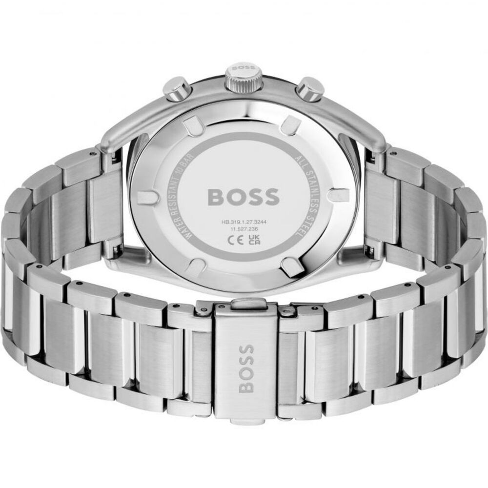 BOSS Top 44mm Blue Dial Chrono Stainless Steel Case Watch