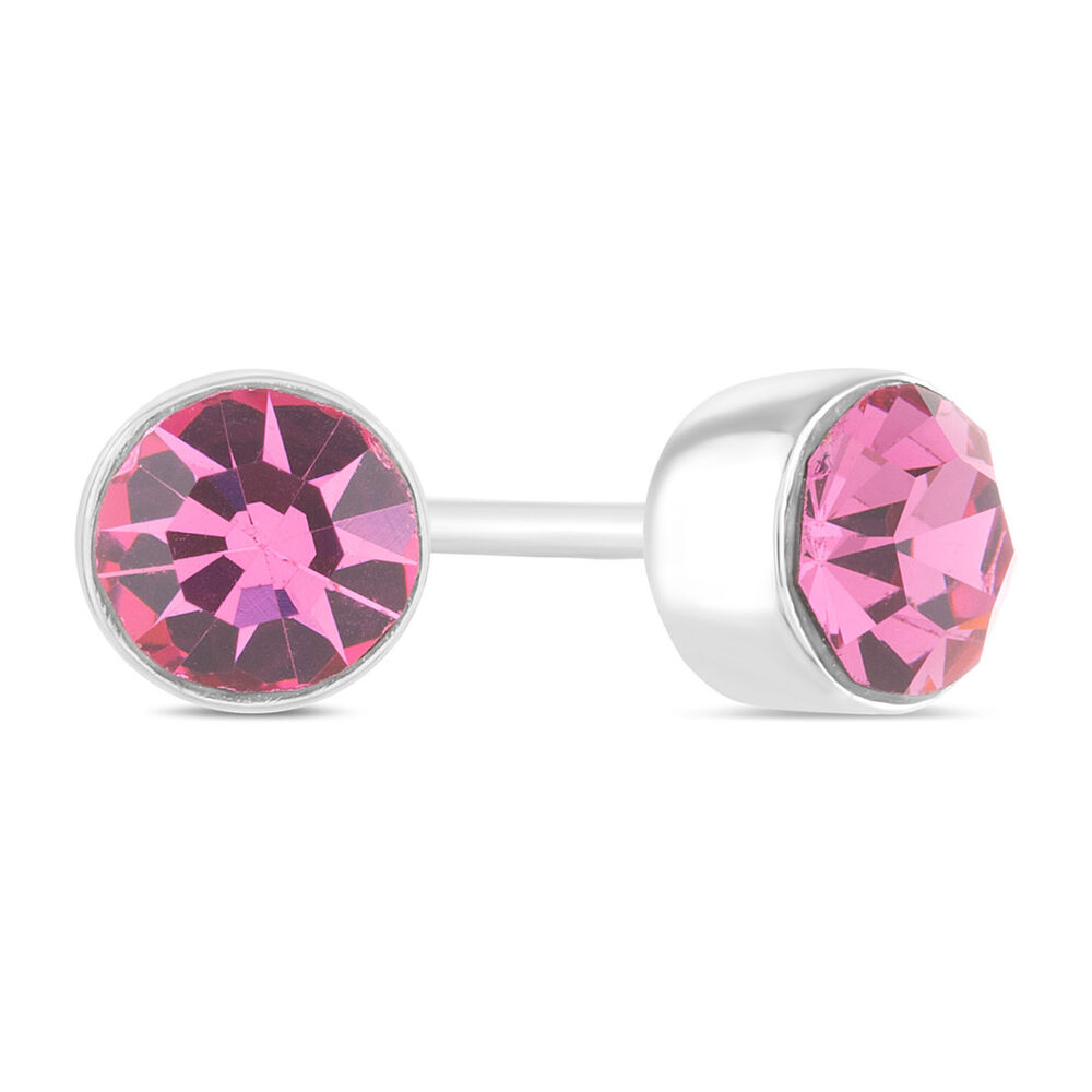 Little Treasure October Birthstone Children's Earrings image number 2