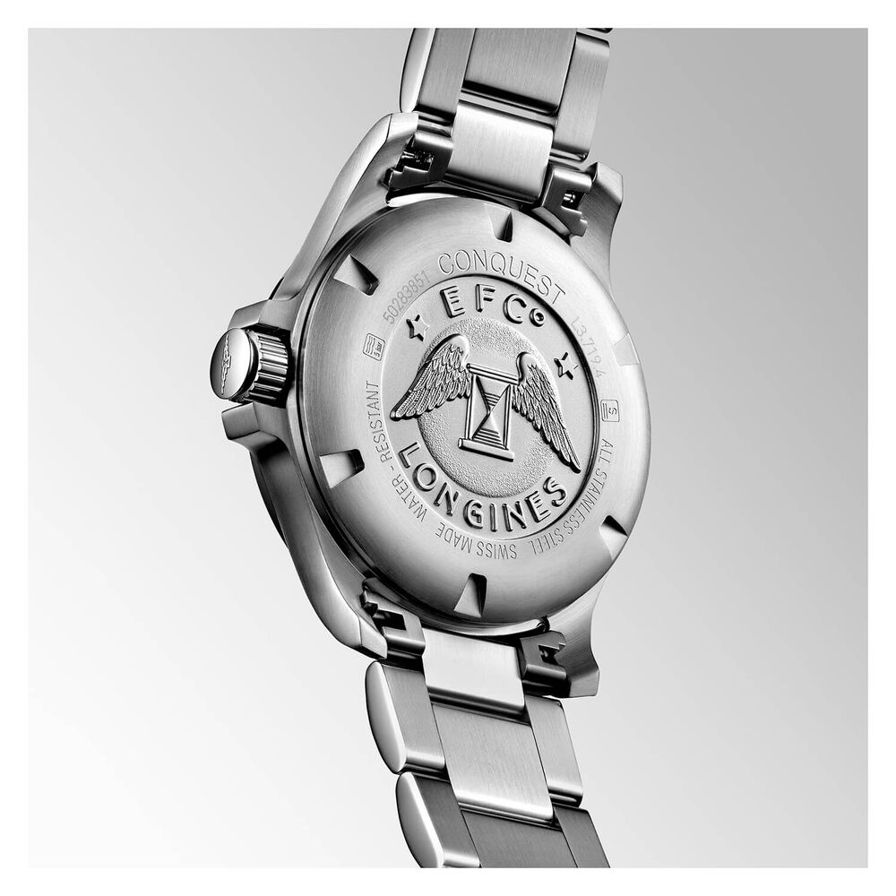 Longines Conquest V.H.P. Black Dial & Steel Bracelet Watch image number 6