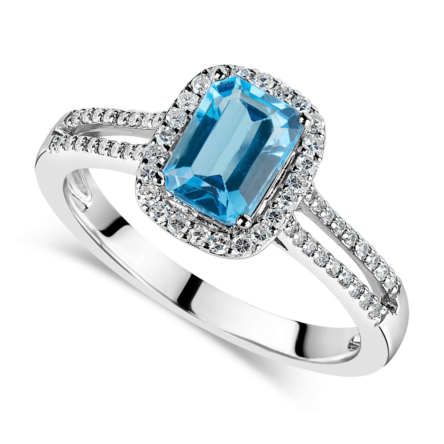 14k Rose Gold Custom Diamond And Blue Topaz Engagement Ring #102249 -  Seattle Bellevue | Joseph Jewelry