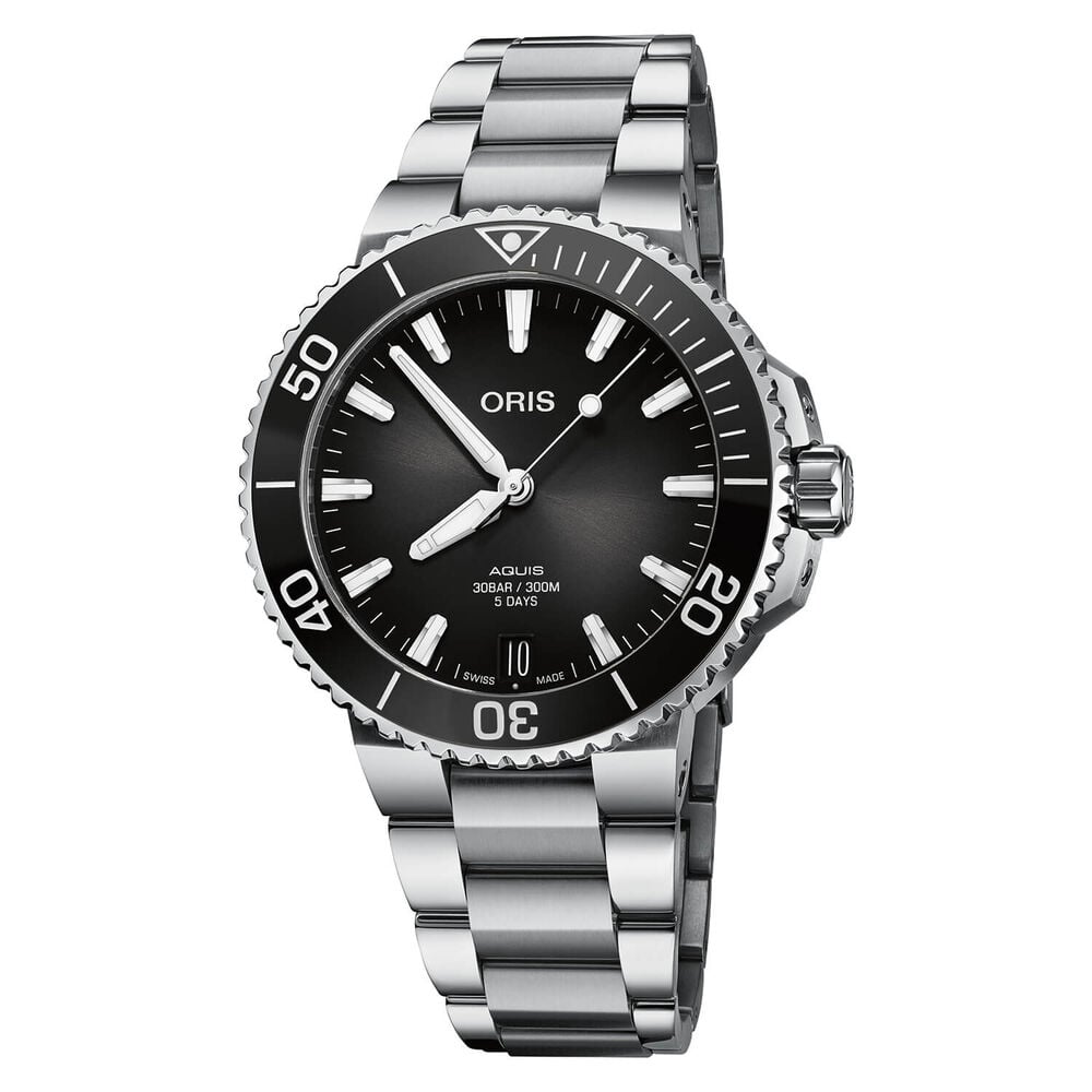 Oris Aquis Calibre 400 41.5mm Anthracite Black Bezel Steel Watch image number 0