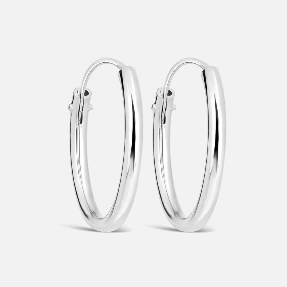 Sterling Silver Medium Hoop Earrings