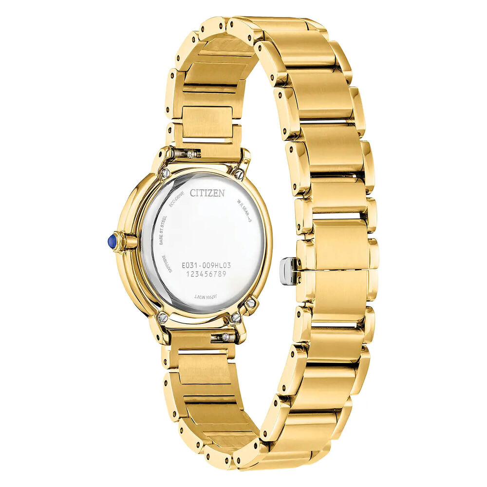 Citizen Eco-Drive L Arcly 31mm MOP Dial Gold-Toned Steel Bracelet Watch image number 3