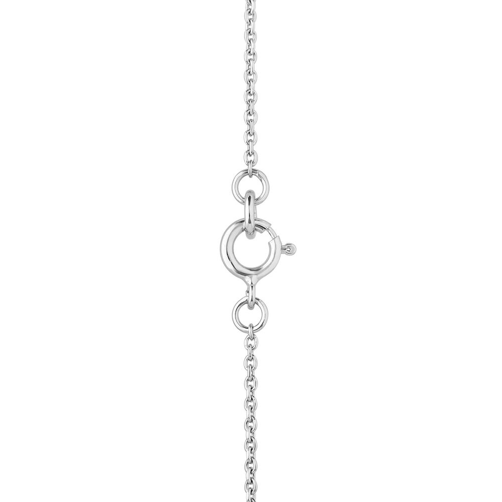 Sterling Silver Graduated Cubic Zirconia Hammock Necklet image number 2