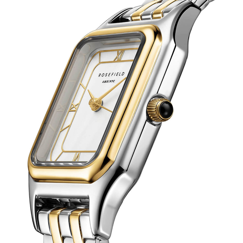 Rosefield Ivy White Duotone 21x26mm Dial 23k Gold Plated Steel Bracelet Watch image number 2