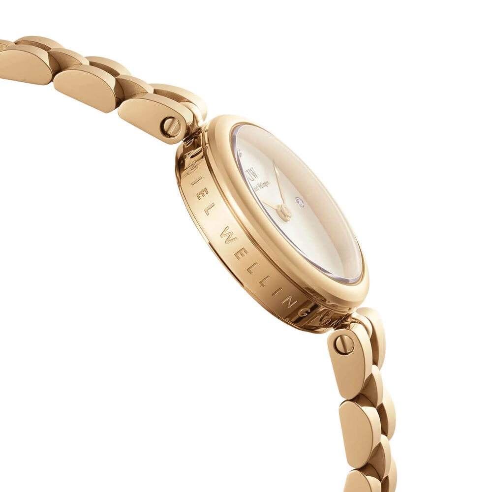 Daniel Wellington Elan Lumine 22mm White Dial Gold PVD Bracelet Watch image number 2