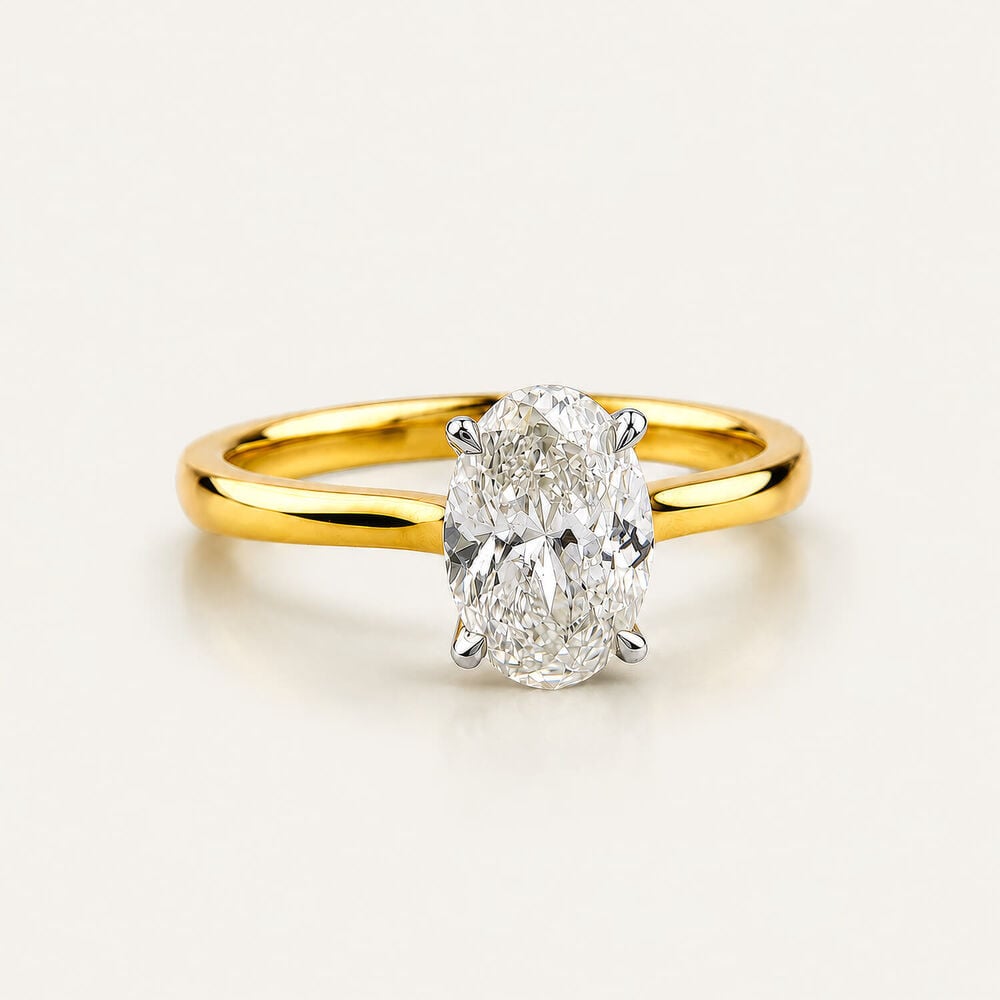 Born Nova 18ct Yellow Gold 1.50ct Oval Lab Grown Diamond Solitaire Ring