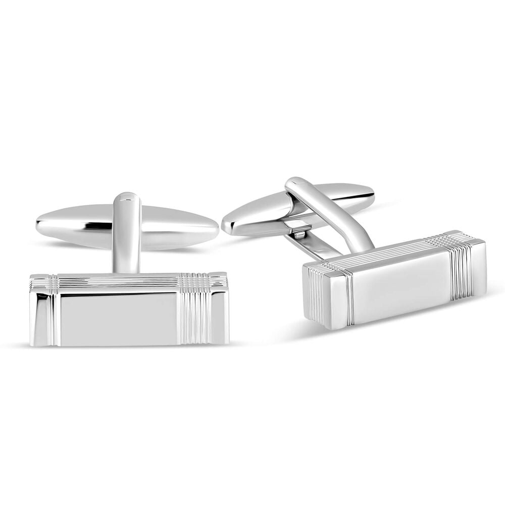 Gents Silver-Plated Cufflinks image number 1