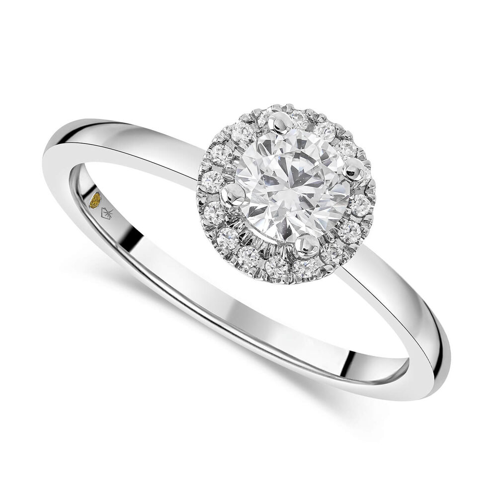 Northern Star 0.58 Round Diamond Brilliant Halo 18ct White Gold Ring