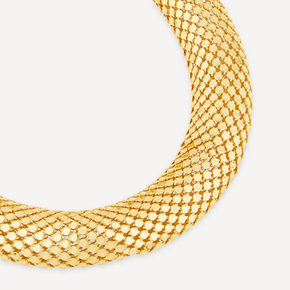 Silver & Yellow Gold Plated Woven Heavy Weight Bracelet