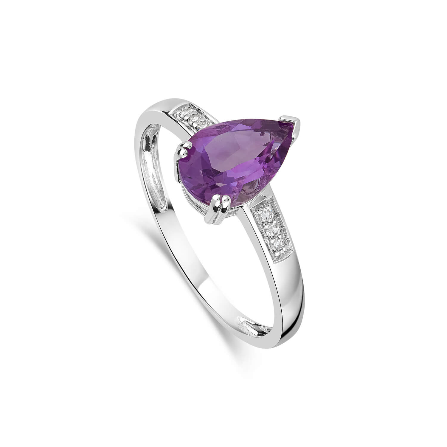 Amethyst outlet pear ring
