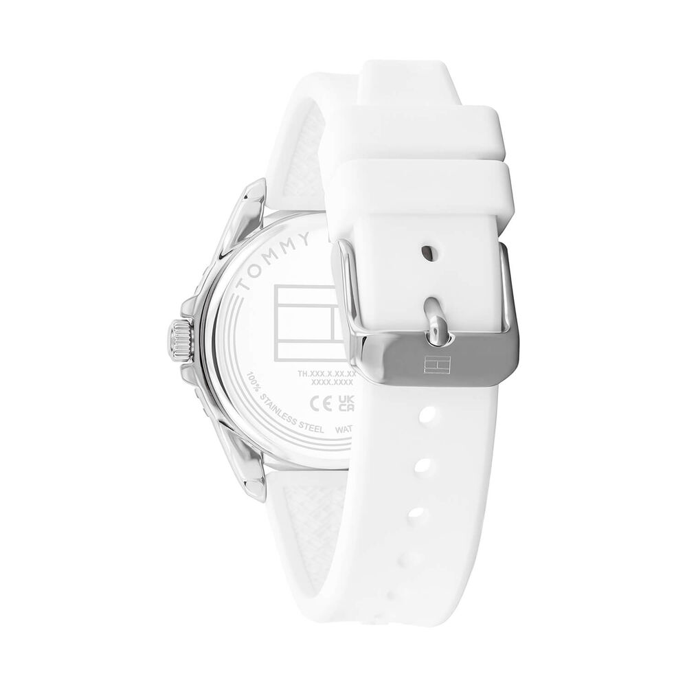 Tommy Hilfiger Boys 36mm White Dial Silicone Strap Watch image number 2
