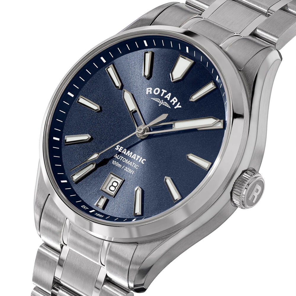 Rotary Seamatic 100 40mm Blue Dial Stainless Steel Bracelet Watch