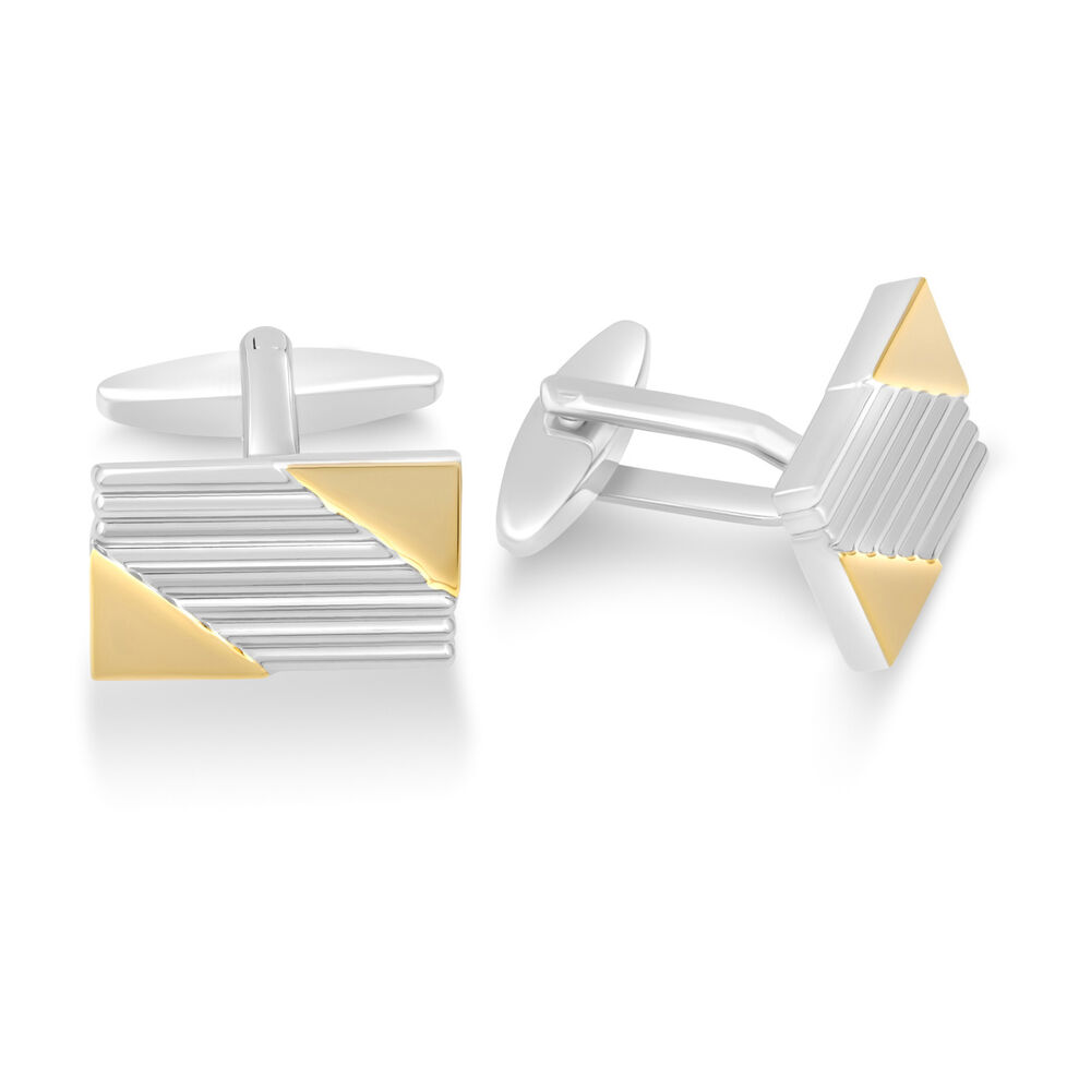 Silver-plated and Gold-plated Cufflinks image number 1