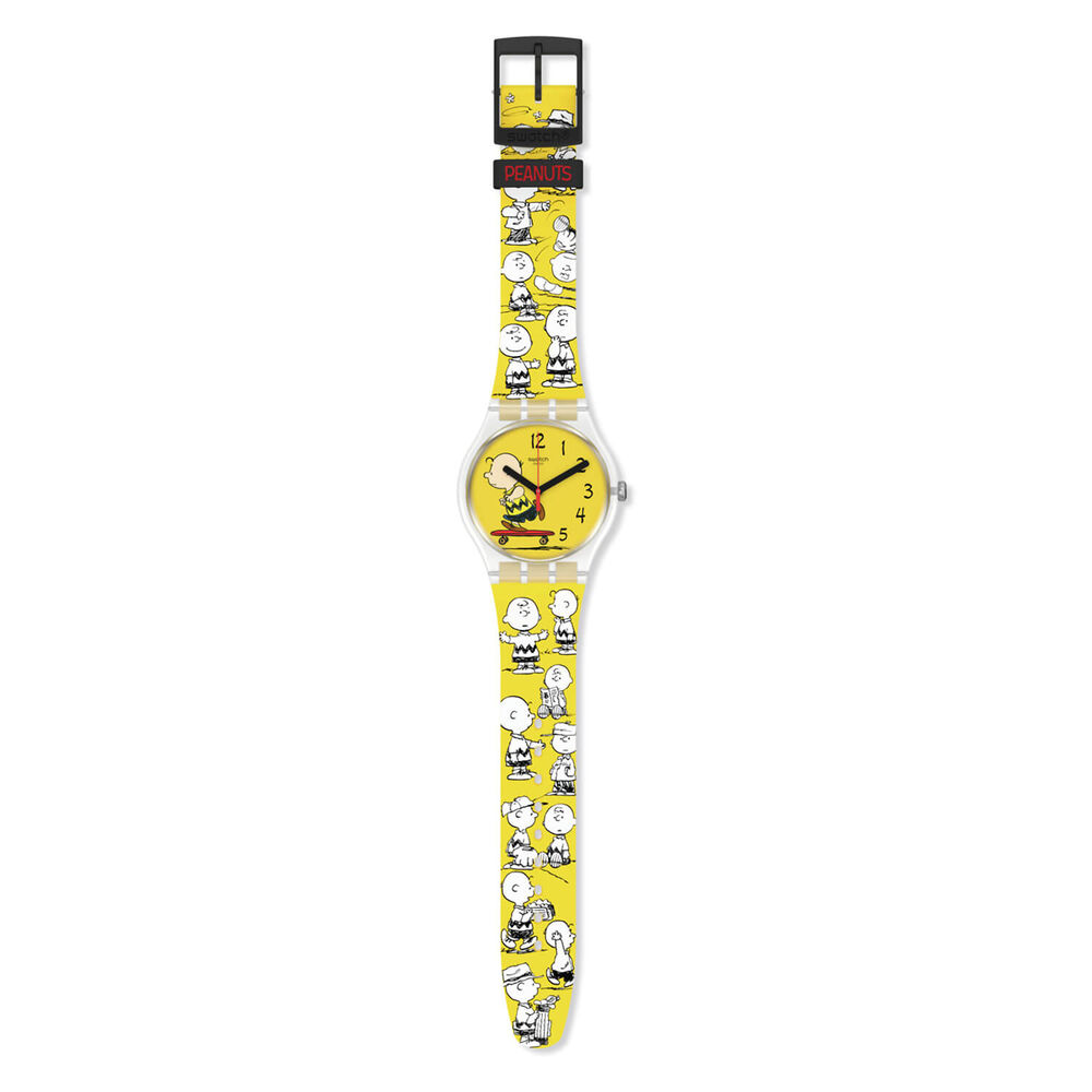 Swatch 34MM Case Pow Wow Snoopy Watch
