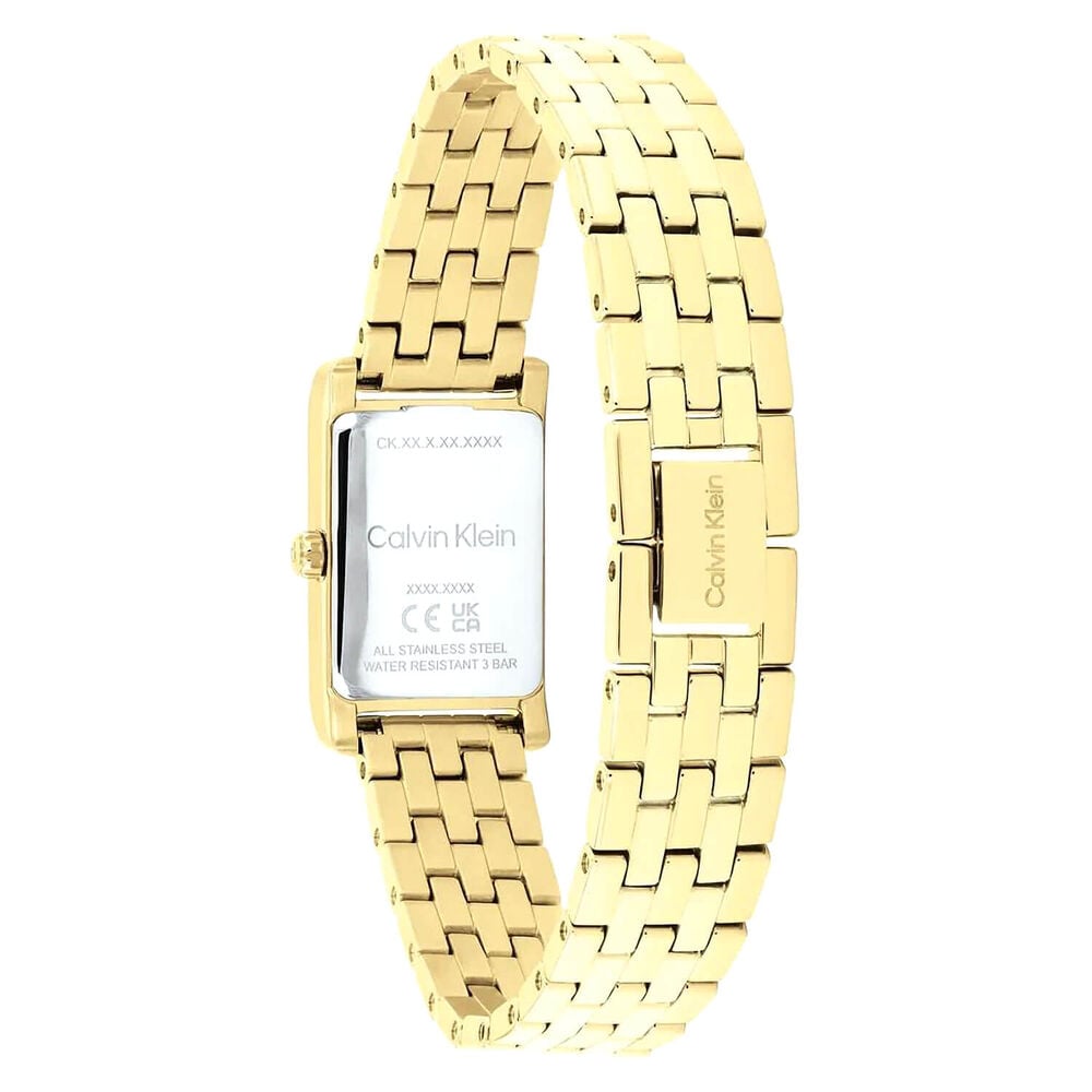 Calvin Klein Light 16mm Brown Dial Gold Tone Stainless Steel Bracelet Watch