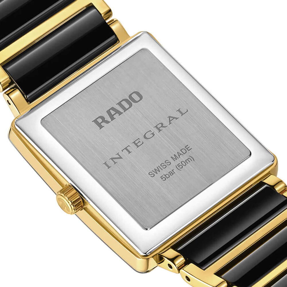 Rado Integral Diamonds 31.5mm Black Dial Duo Tone Bracelet Watch