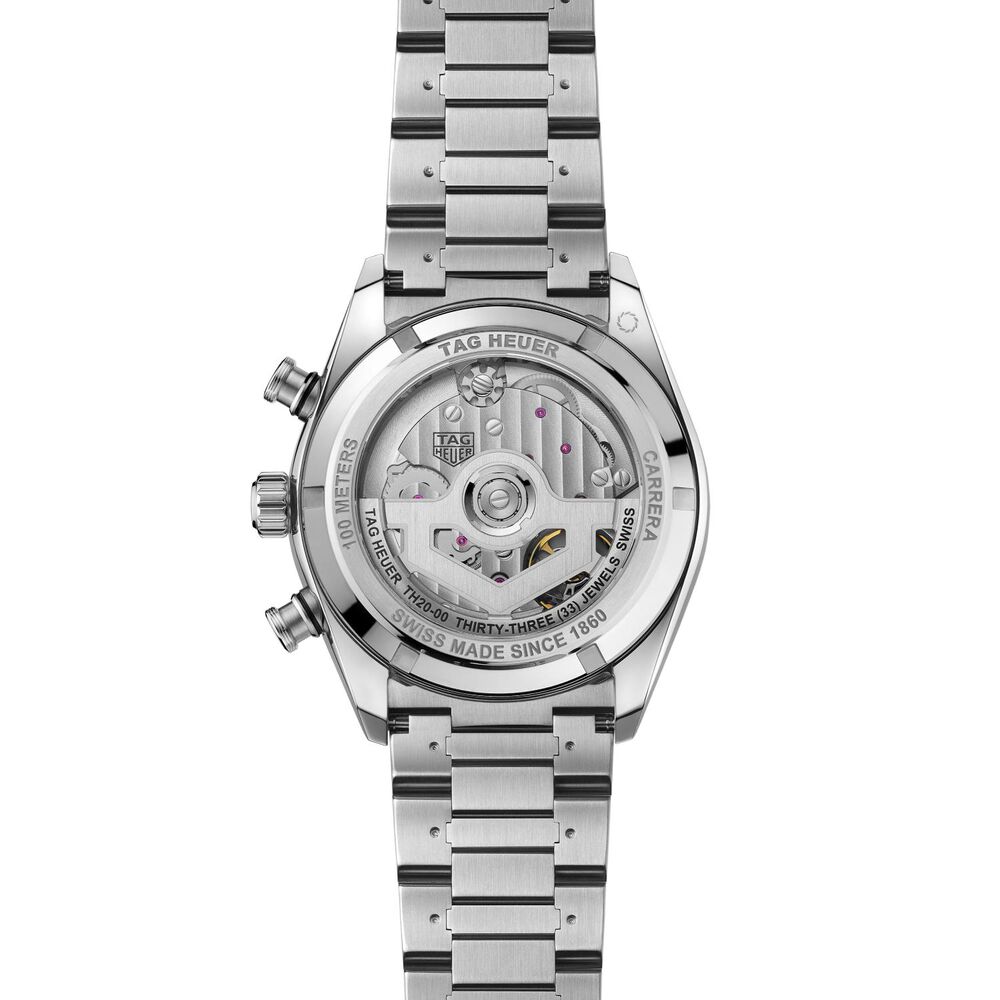 TAG Heuer Carrera Chronograph Sport 42mm Black Dial Steel Bracelet Watch