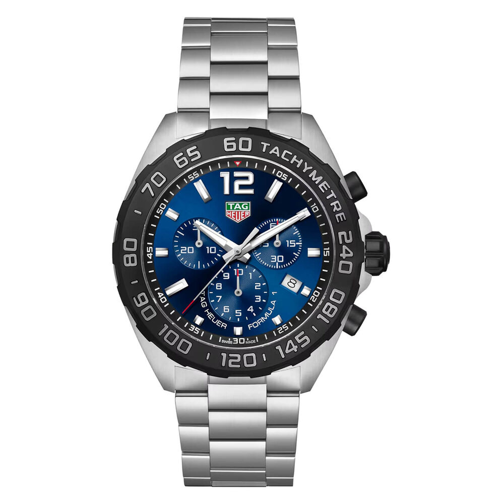 TAG Heuer Formula 1 Chronograph 43mm Blue Dial Black Bezel Stainless Steel Bracelet Watch image number 0