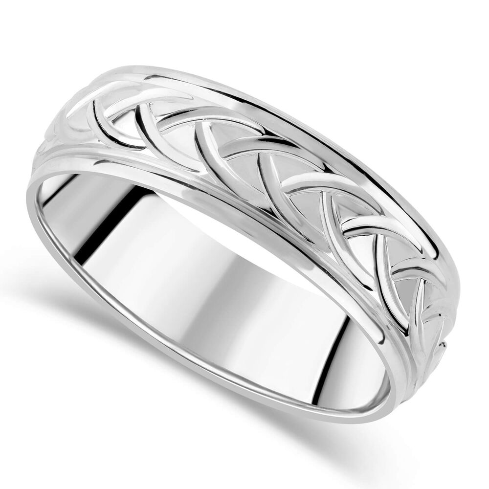 9ct White Gold 6mm Wedding Ring image number 0