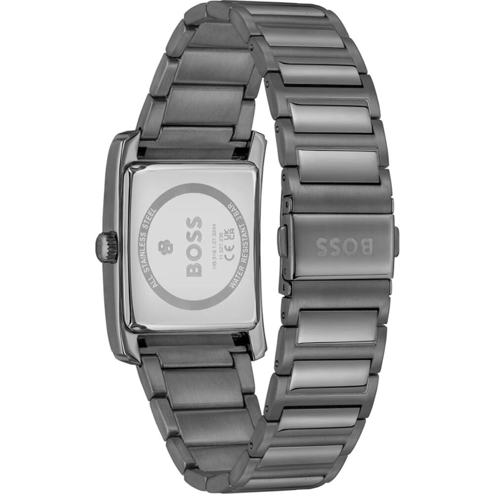 BOSS Principle Dress 42.5x30.5mm Grey Dial Grey Steel Bracelet Watch image number 2