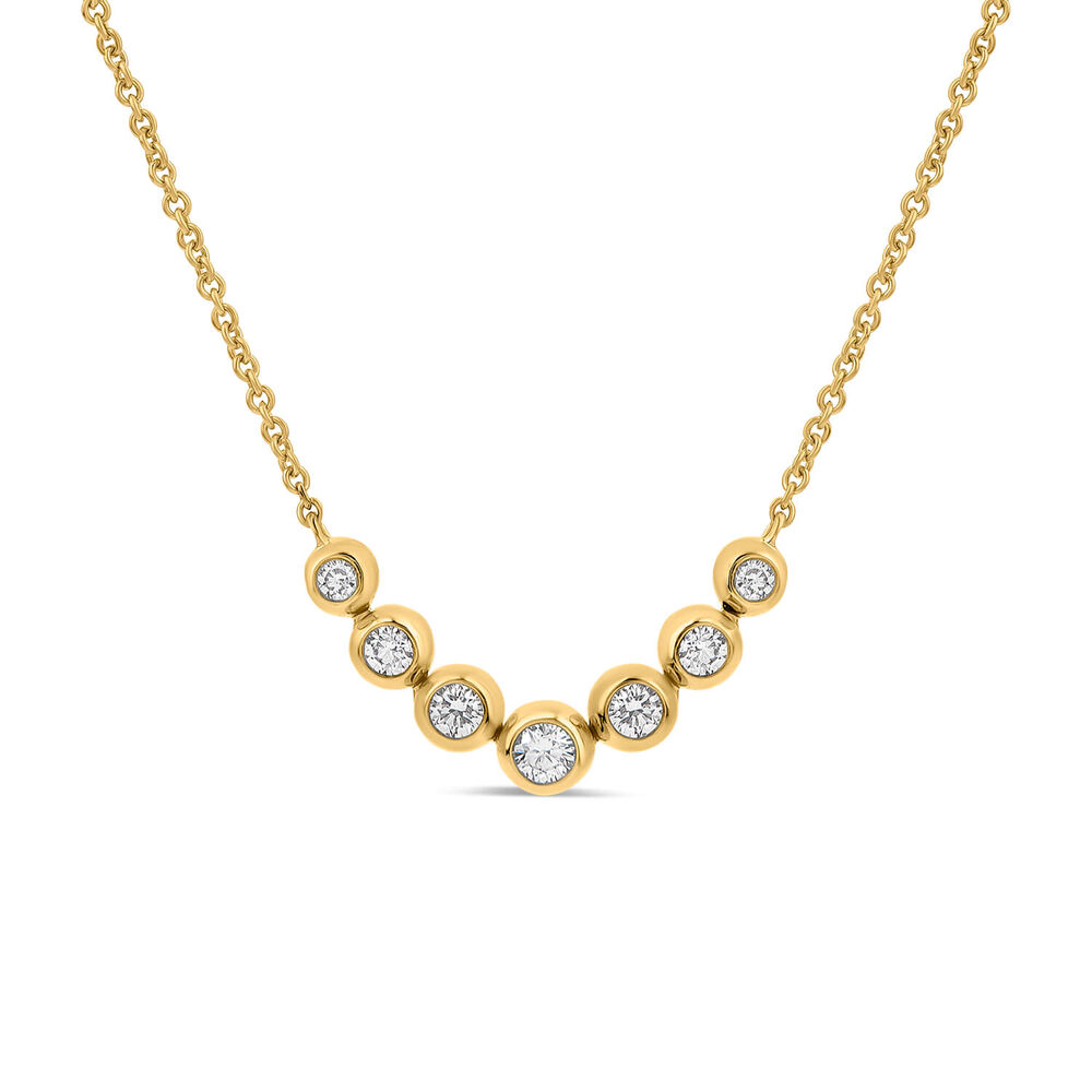 Born Granules 9ct Yellow Gold Lab Grown 0.20ct Round Diamond Necklet