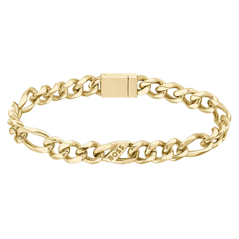 BOSS Rian Yellow Gold Plated Bracelet image number 0