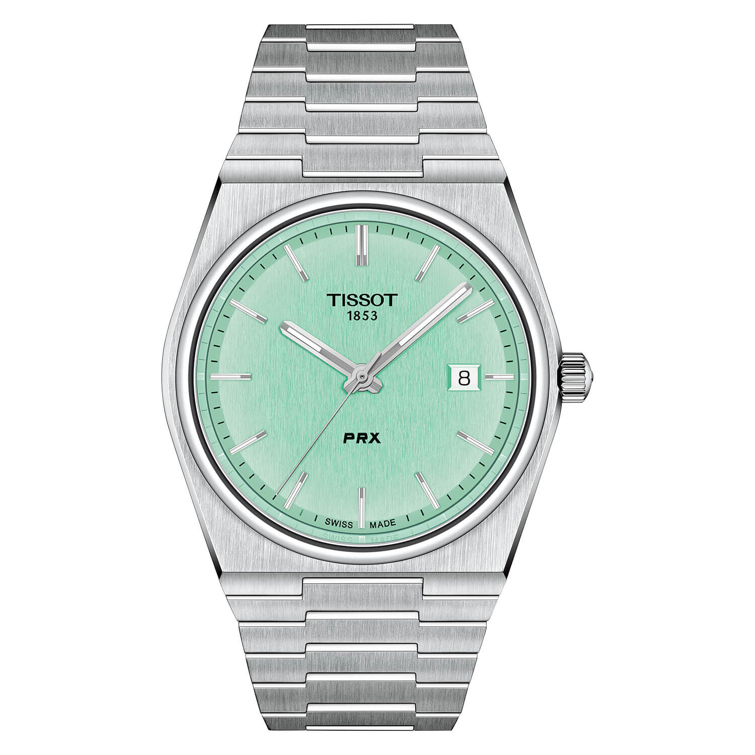 Tissot PRX 40mm Mint Green Dial Steel Bracelet Watch