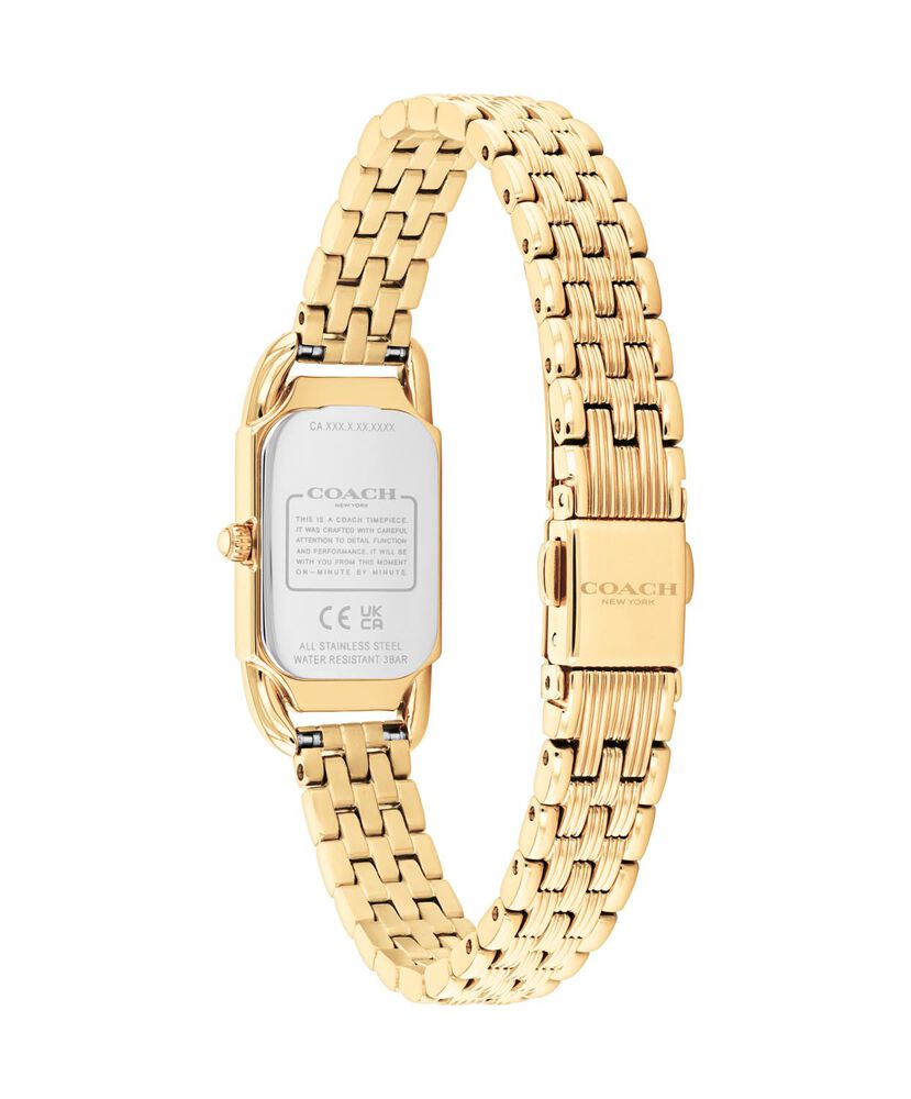 Coach Cadie 28.5mm Gold Dial Gold Tone Steel Bracelet Watch