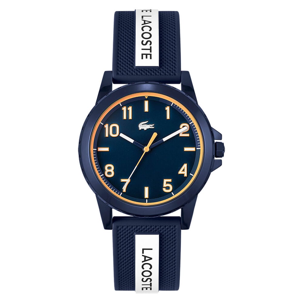 LACOSTE KIDS Rider Sport Inspired 36mm Blue Dial Blue Silicone Strap Watch image number 0