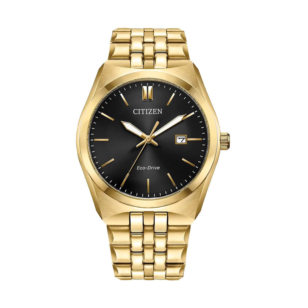 Citizen Classic Corso 40mm Black Dial Gold Tone Stainless Steel Bracelet Watch