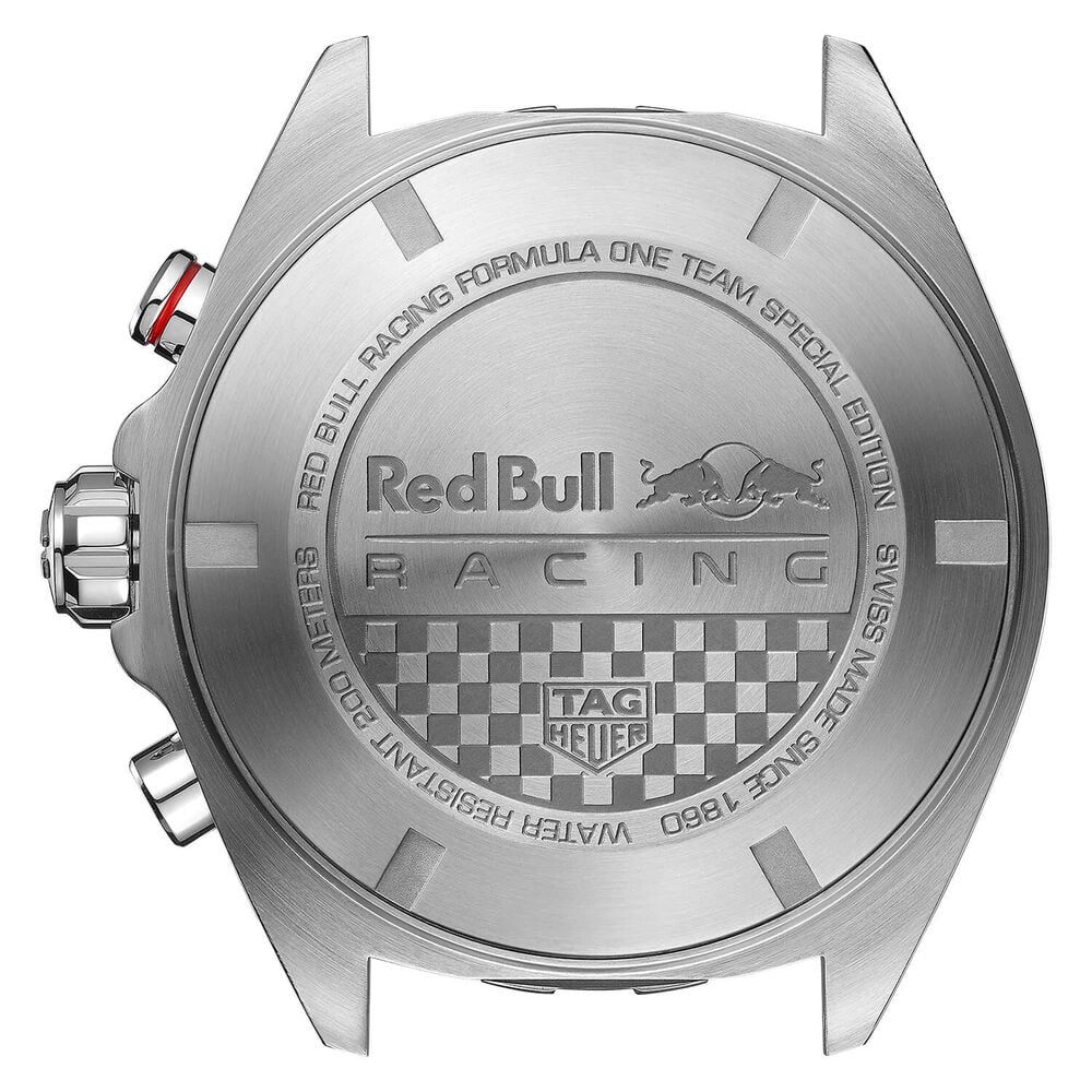 TAG Heuer Formula 1 Red Bull Quartz 43mm Chronograph Blue Dial Blue Rubber Strap Watch image number 5