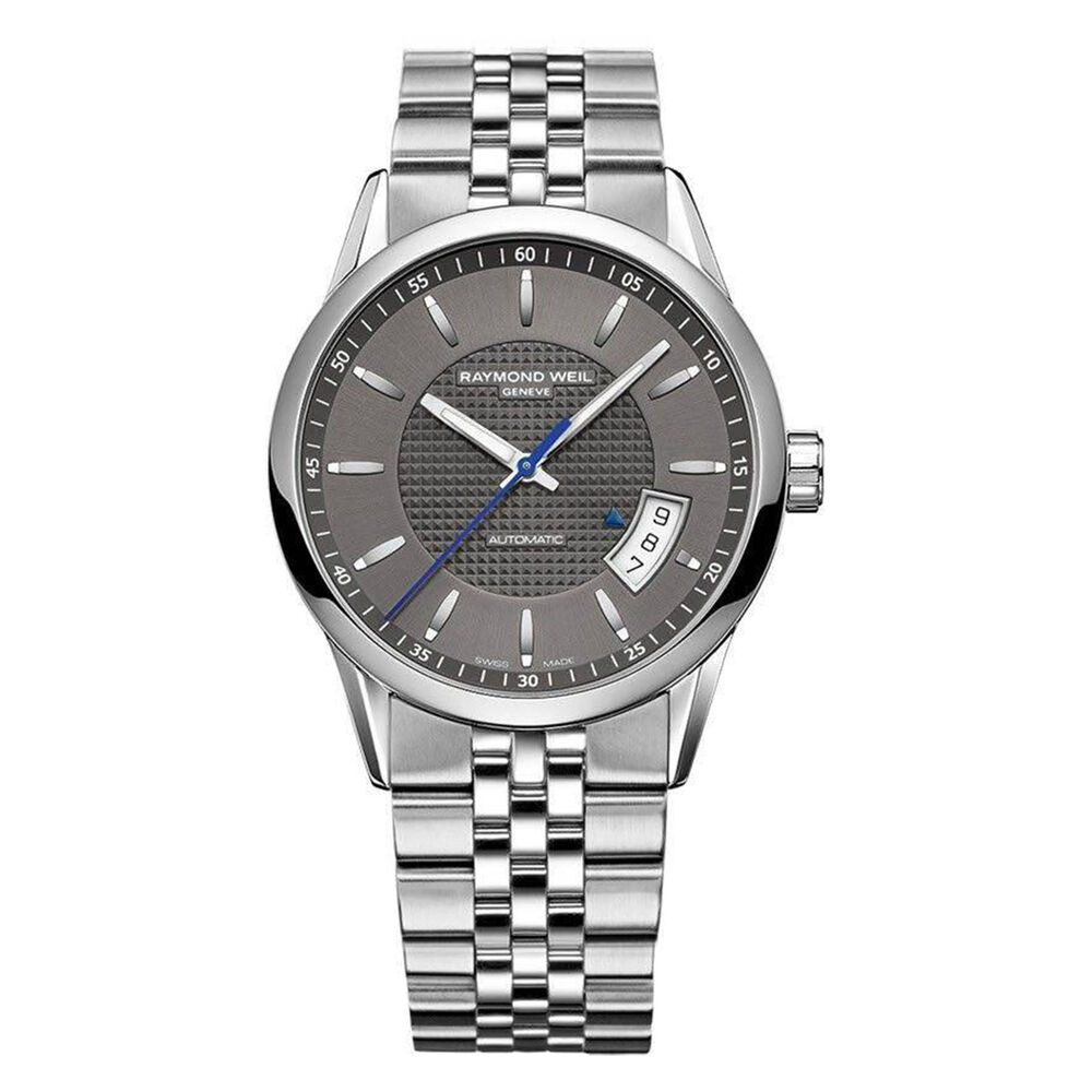 Pre-Owned Raymond Weil Freelancer Automatic 38mm Grey Dial Stainless Steel Bracelet Watch