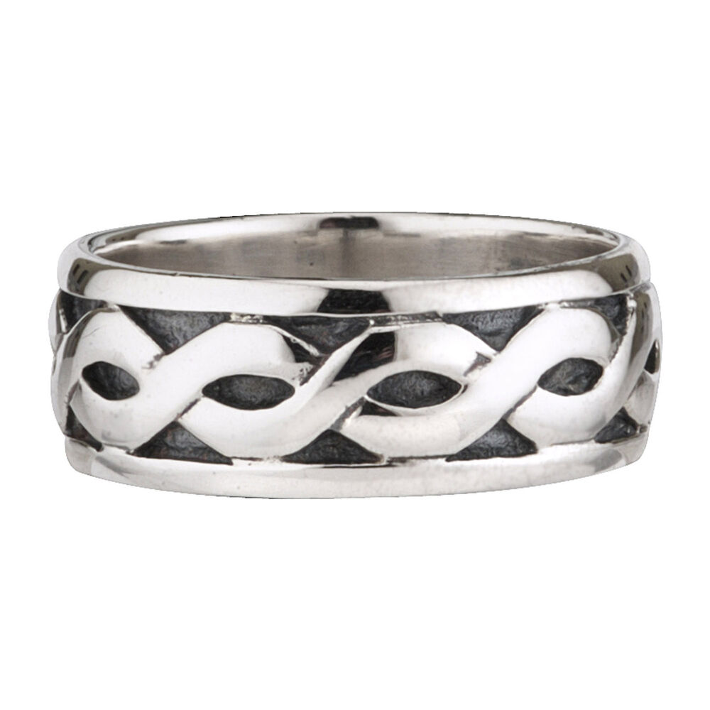 Sterling Silver Celtic Knot Band Wide Ring