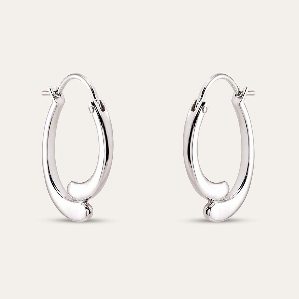 Sterling Silver Overlap Hoop Earrings