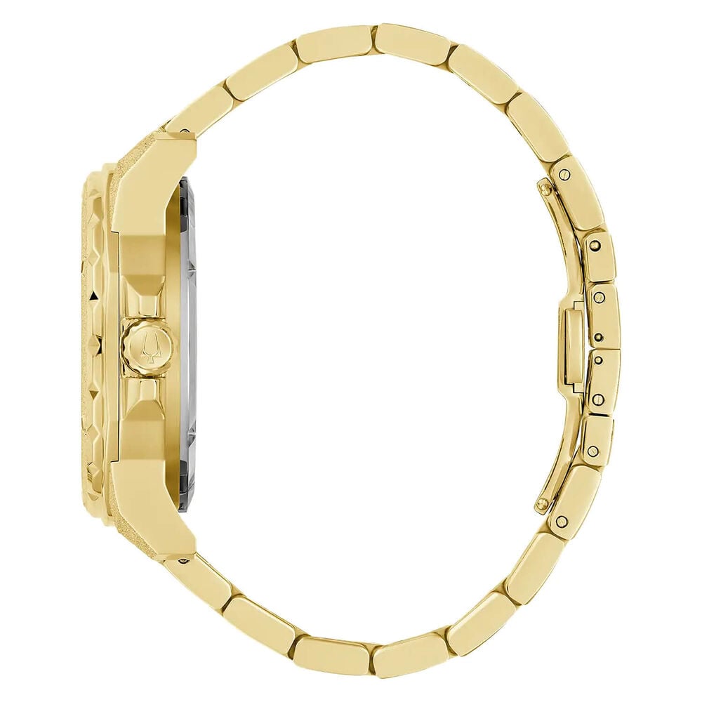 Bulova Marine Star 44mm Gold Dial Yellow Gold Tone Steel Bracelet Watch