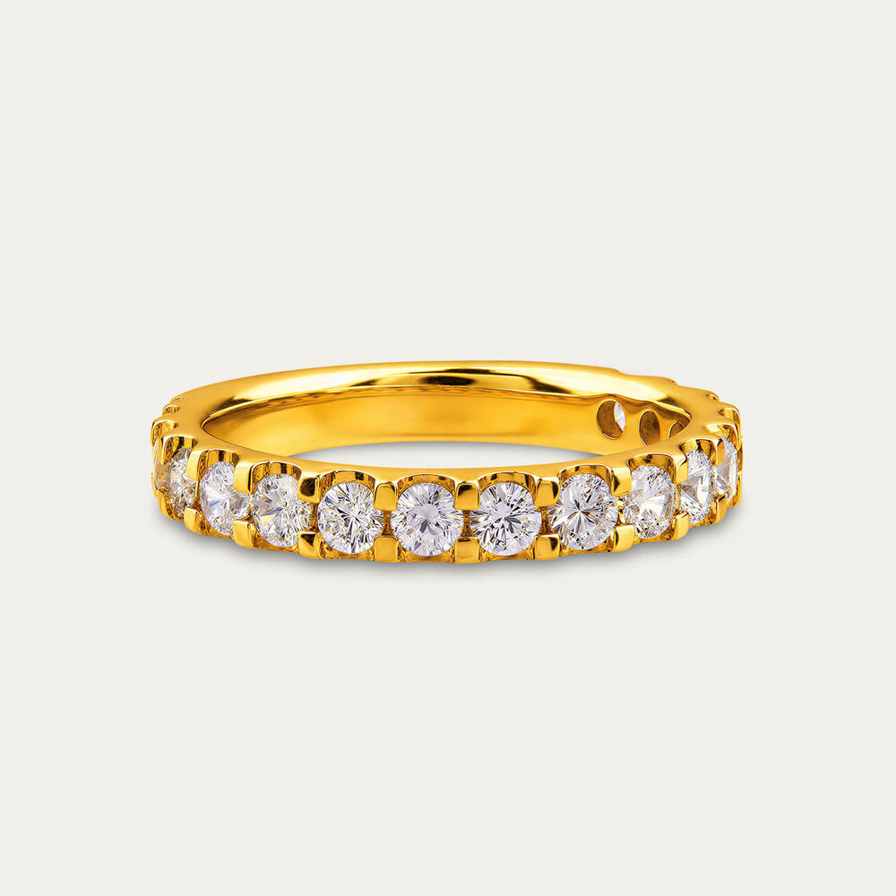18ct Yellow Gold 1.00ct Diamond 3/4 Full Eternity Ring