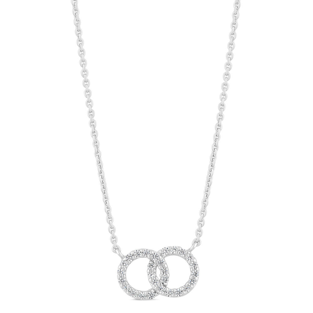 Little Treasure Sterling Silver Cubic Zirconia Circle Necklet