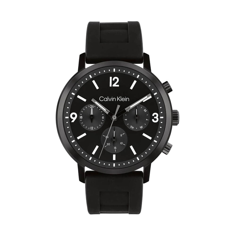 Calvin Klein Gauge 44mm Black Dial Rubber Strap Watch image number 0