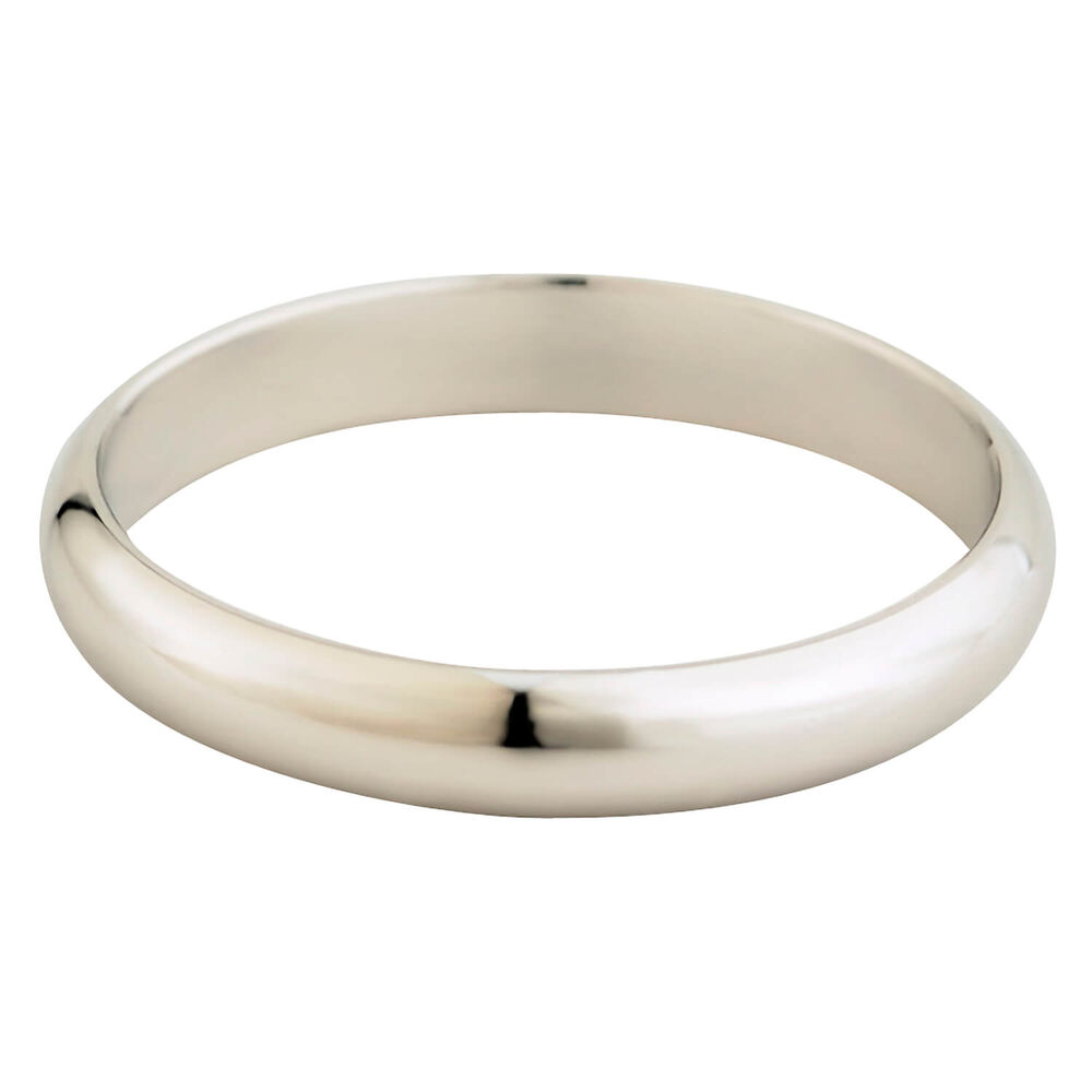 18ct White Gold 3mm Wedding Ring image number 0