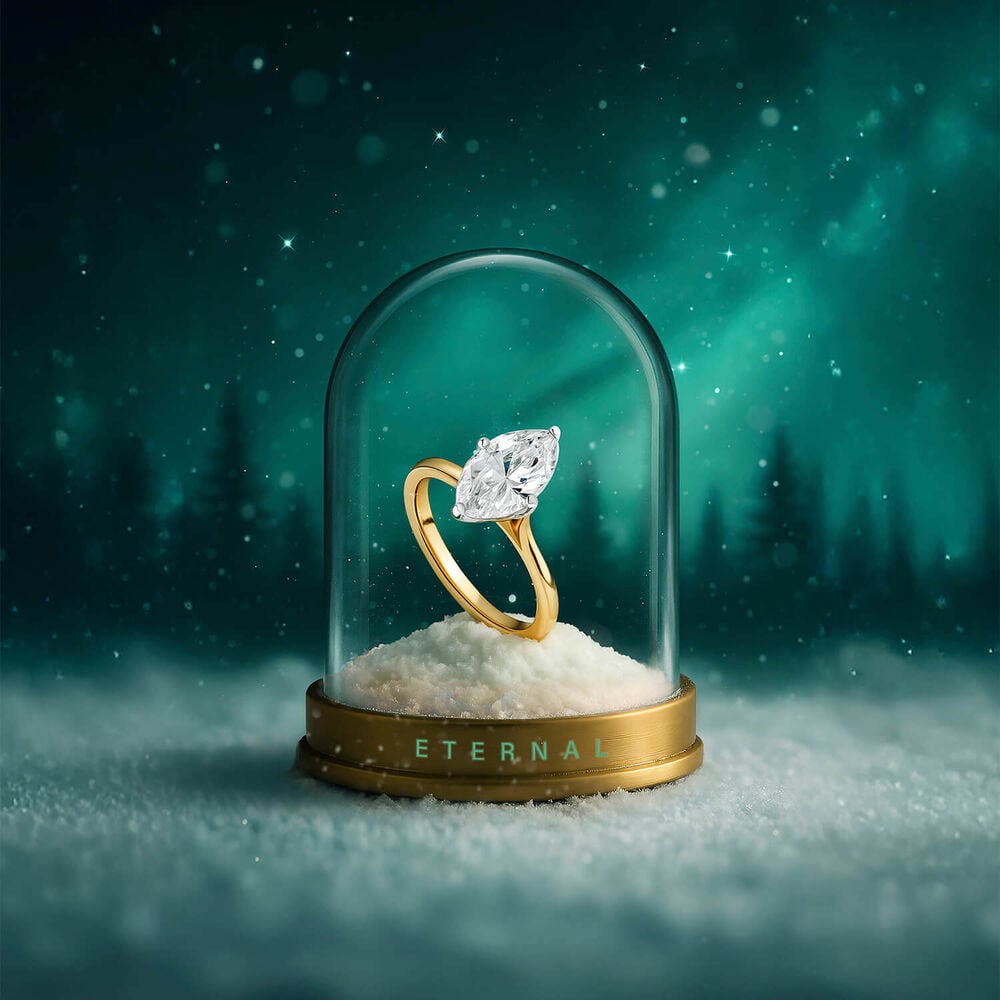 Born 18ct Yellow Gold 1.00ct Marquise Solitaire Diamond Ring image number 7