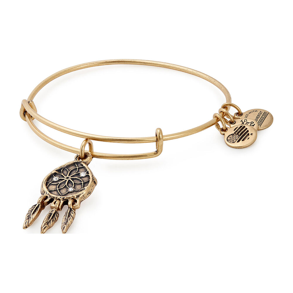 Alex And Ani Rafaelian Gold Dreamcatcher Bangle image number 0