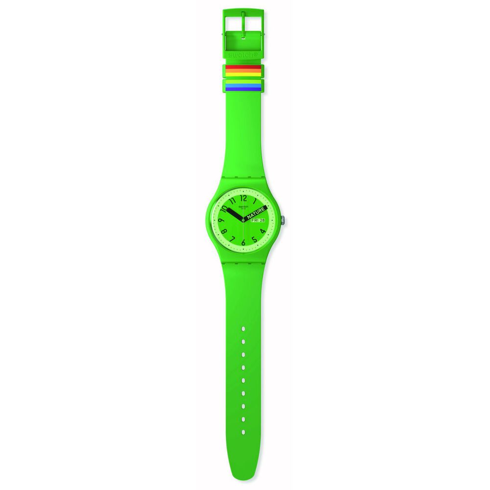 Swatch Proudly Green 41mm Green Dial &Strap Watch image number 1