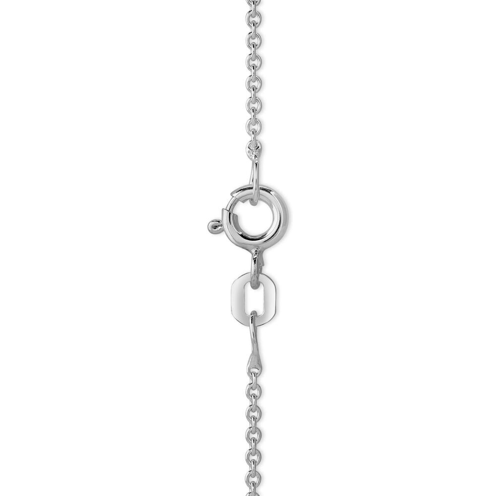 Little Treasure Sterling Silver Cubic Zirconia Open Star Pendant (Chain Included) image number 4